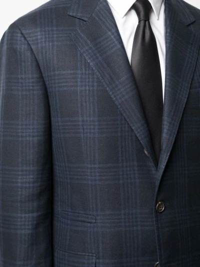 BRUNELLO CUCINELLI PLAID TWO-PIECE SUIT - 蓝色