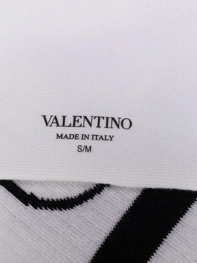 Shop Valentino Vlogo Socks In White