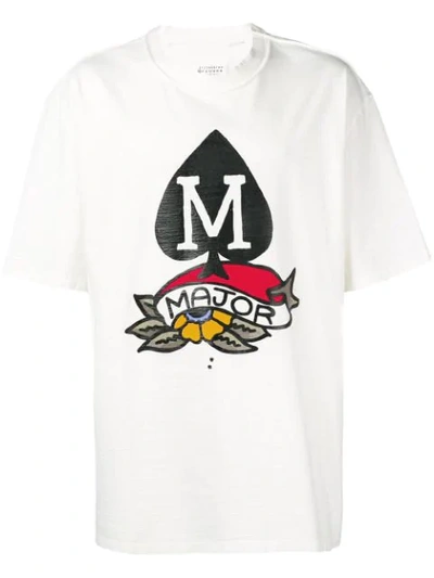 Shop Maison Margiela M Spade T-shirt In 101 White