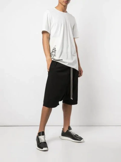 RICK OWENS DRKSHDW CONTRAST PRINT T-SHIRT - 白色