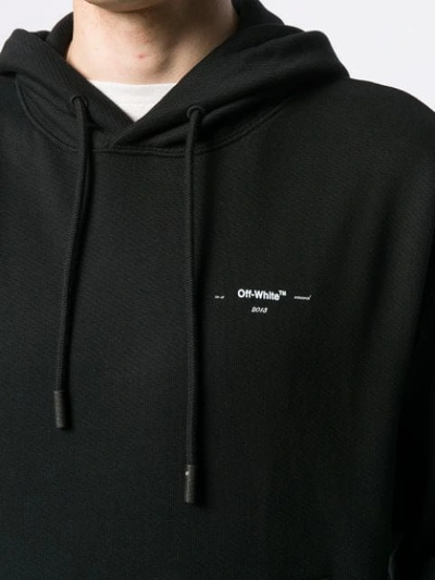 Shop Off-white Logo Hoodie In Black