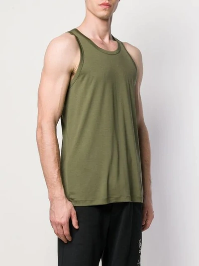 Shop Helmut Lang Silk Tank Top In Green