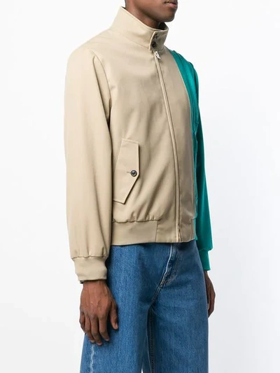 Shop Maison Margiela Two Tone Bomber Jacket In Brown