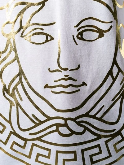 Shop Versace Medusa T-shirt In A93a Bianco Gold