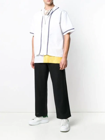 Shop Marni Zip-up Shirt In White
