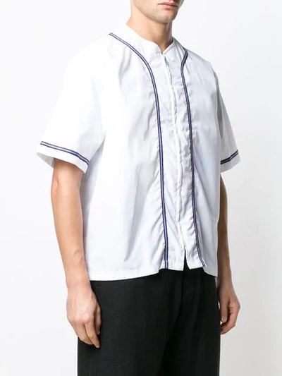 Shop Marni Zip-up Shirt In White