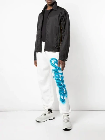Shop Adaptation Graffiti Logo Track Trousers In White
