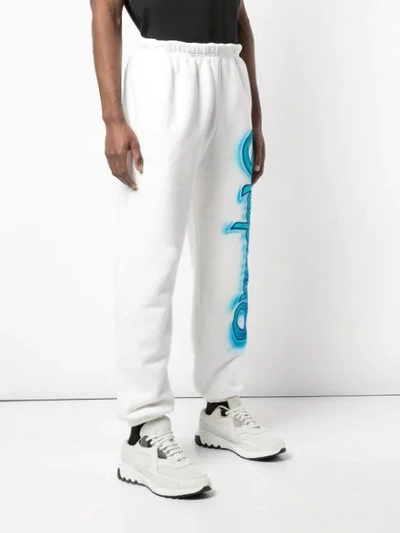 Shop Adaptation Graffiti Logo Track Trousers In White