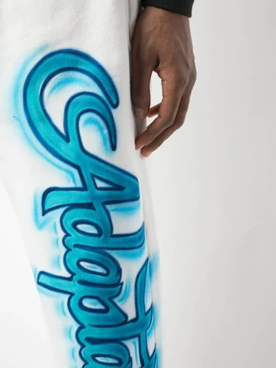 Shop Adaptation Graffiti Logo Track Trousers In White