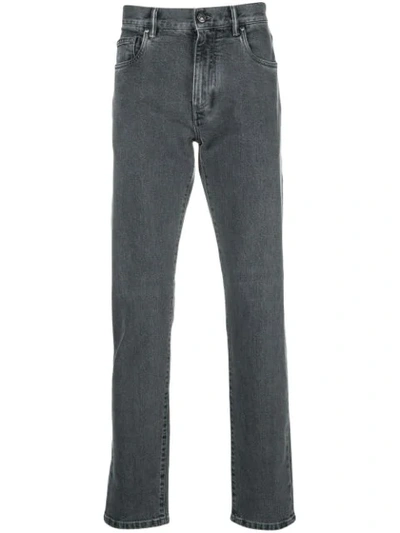 Shop Ermenegildo Zegna Straight Leg Jeans - Grey