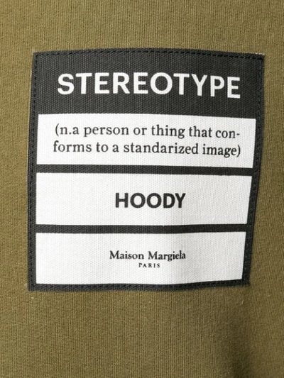 Shop Maison Margiela Stereotype Zipped Hoodie In 727verdone