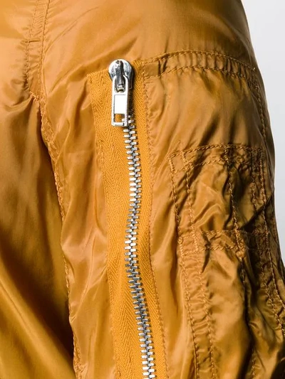 Shop Rick Owens Drkshdw Zipped-up Bomber Jacket In Yellow