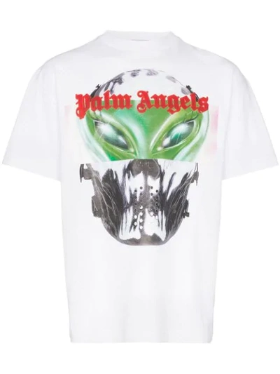 Shop Palm Angels T-shirt Mit Alien-print In White