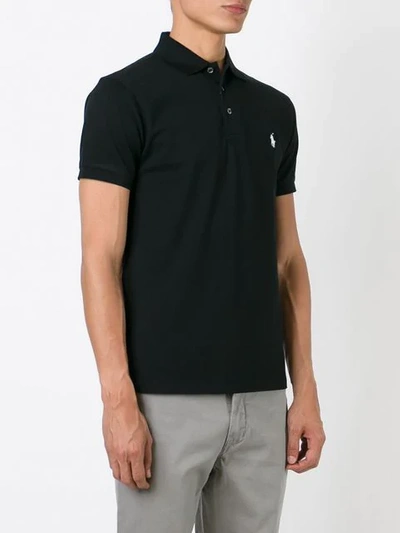 Shop Polo Ralph Lauren Poloshirt Mit Schmaler Passform In Black