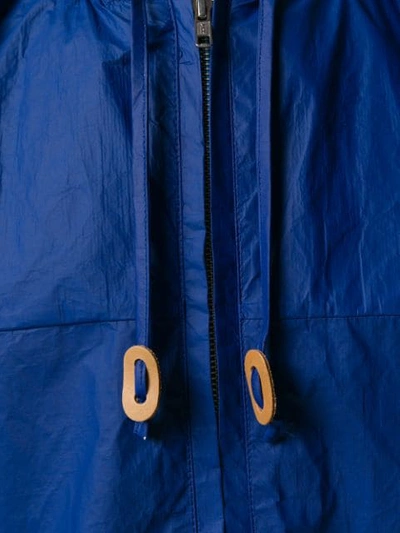 Shop Walter Van Beirendonck Flared Hooded Jacket - Blue