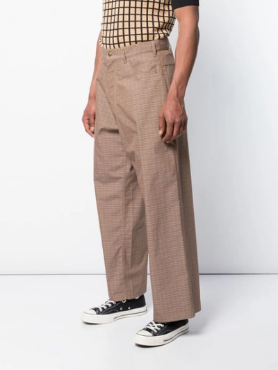 Shop Marni High Waisted Wide Leg Trousers - 002f Beige/brown 1307s