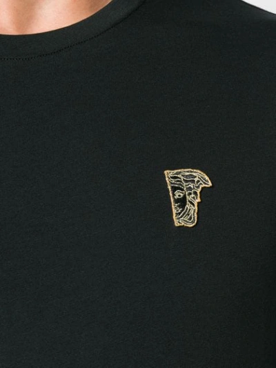 Shop Versace Chest Logo T-shirt In Black