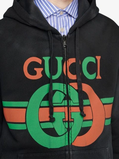 Shop Gucci Reversible Sweatshirt With Interlocking G In Black