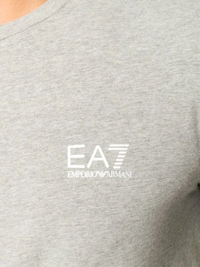 Shop Ea7 Logo Print T In Grey