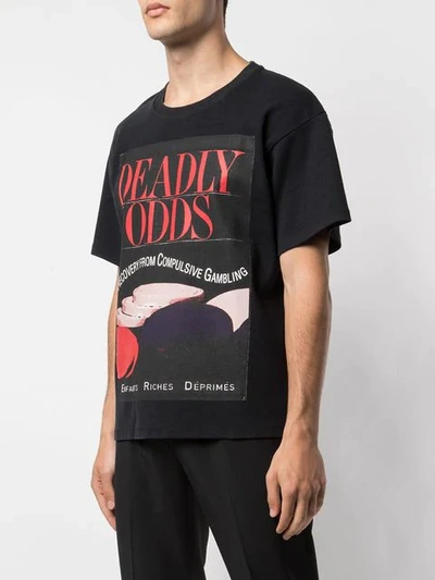 Shop Enfants Riches Deprimes Enfants Riches Déprimés T-shirt Mit "deadly Odds"-print - Schwarz In Black