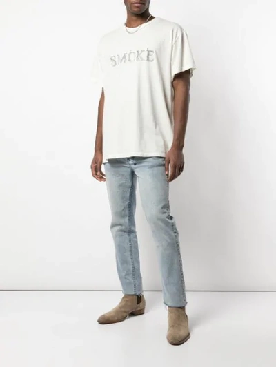 Shop Amiri Smoke T-shirt In Marshmellow