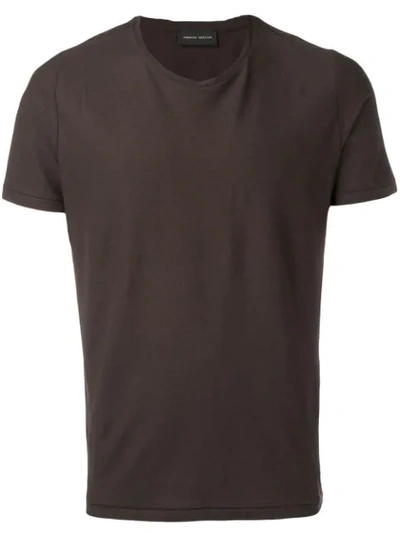 Shop Roberto Collina Basic T-shirt - Brown