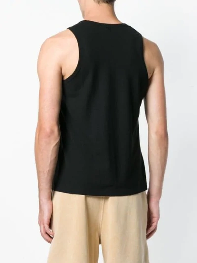 Shop Ami Alexandre Mattiussi Tank Top With Chest Pocket In Black