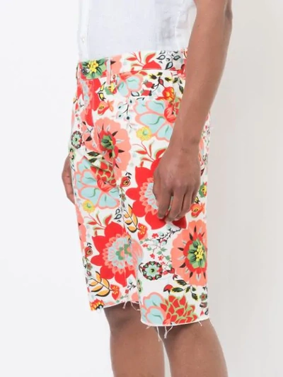 Shop Holiday Floral Shorts In Red