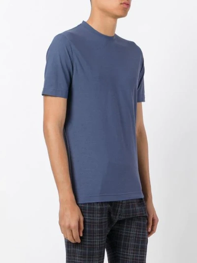 Shop Zanone Round Neck T-shirt In Blue