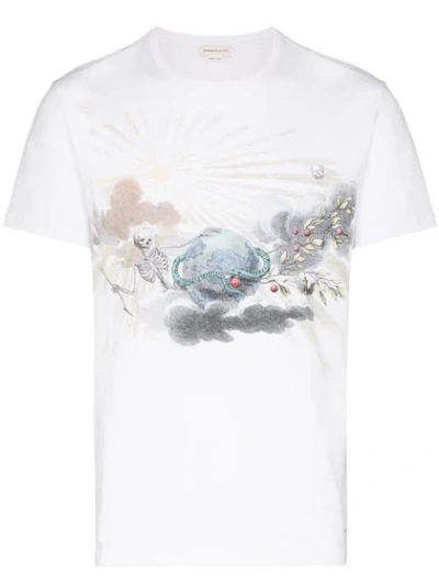Shop Alexander Mcqueen Graphic Print Short-sleeve T-shirt In 0900  White