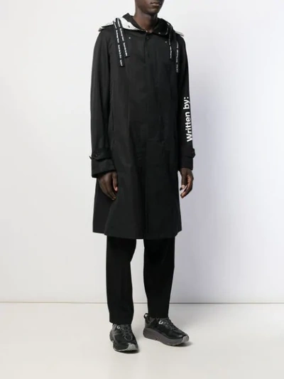 Shop Takahiromiyashita The Soloist Hooded Trench Coat In Black