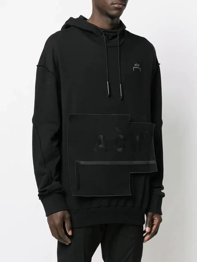 Shop A-cold-wall* Logo Patch Hoodie In Black