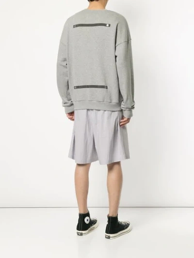 Shop Yoshiokubo Flag Sweatshirt In Grey