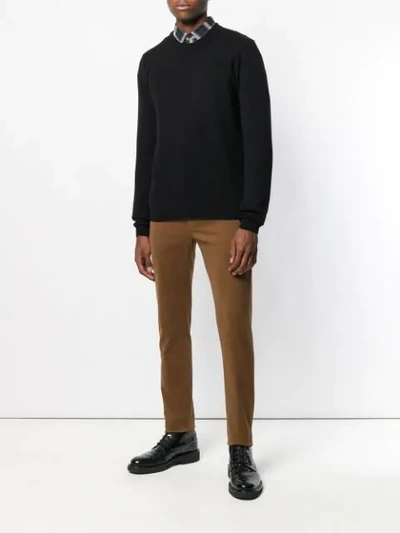 Roberto Collina Long-sleeve Fitted Sweater In Black