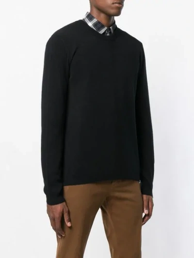 Roberto Collina Long-sleeve Fitted Sweater In Black