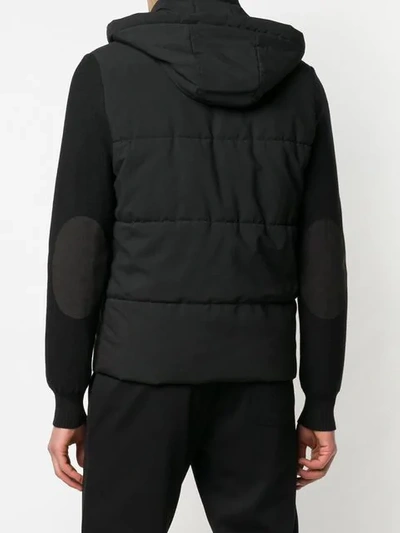 Shop Billionaire Hooded Shell Puffer Coat In Black