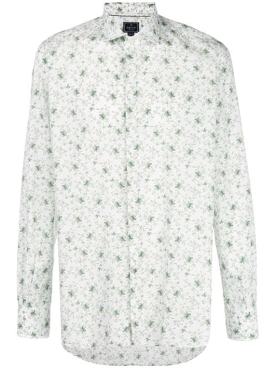 Shop Orian Floral Print Shirt - White