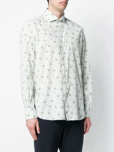 Shop Orian Floral Print Shirt - White