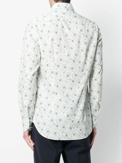 Shop Orian Floral Print Shirt - White