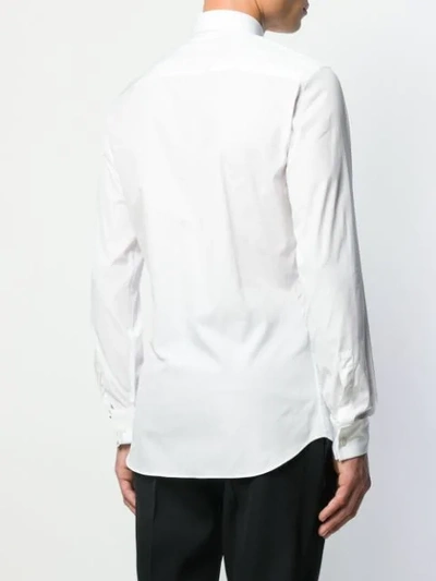 Shop Givenchy Embroidered Plastron Shirt In White