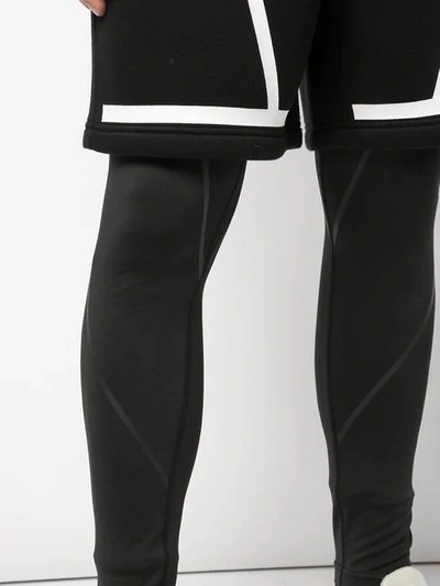 NEIL BARRETT LOGO WAISTBAND LEGGINGS - 黑色