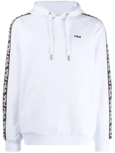 Shop Fila Logo Printed Hoodie In White