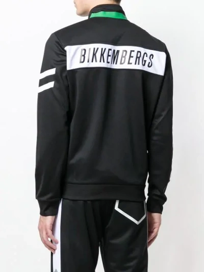 Shop Bikkembergs Contrasting Panels Jacket In Black