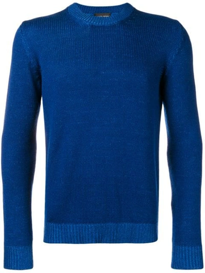 Shop Roberto Collina Long-sleeve Fitted Sweater - Blue