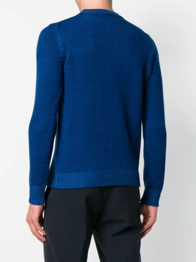 Shop Roberto Collina Long-sleeve Fitted Sweater - Blue