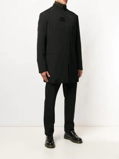 Shop Yohji Yamamoto High Collar Jacket In Black