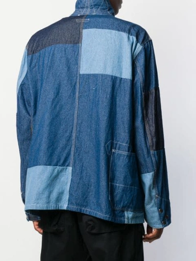 Shop Engineered Garments Patchwork Denim Jacket In Blue