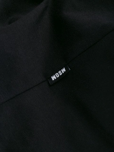 Shop Msgm Contrast Logo Long-sleeved T-shirt In Black