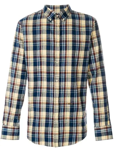 Shop Dsquared2 Checked Button Shirt In Blue