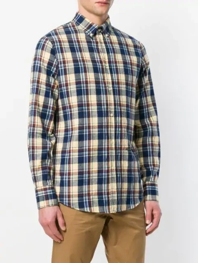 Shop Dsquared2 Checked Button Shirt In Blue